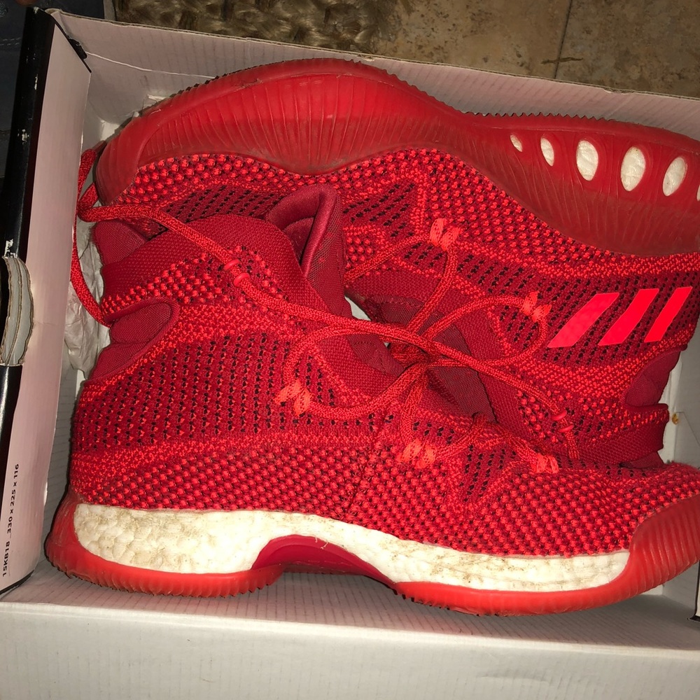 Red hightop adidas